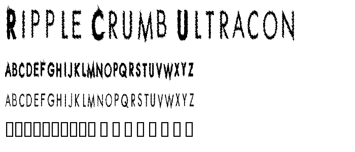 Ripple Crumb UltraCon font